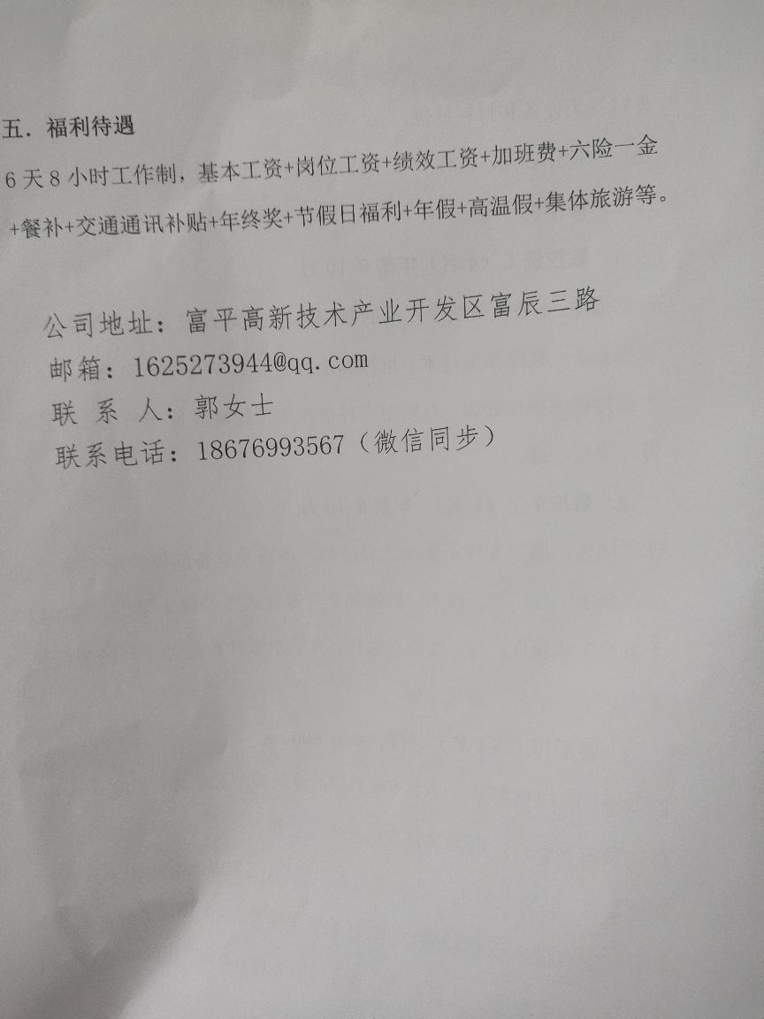 富平最新招聘信息总览